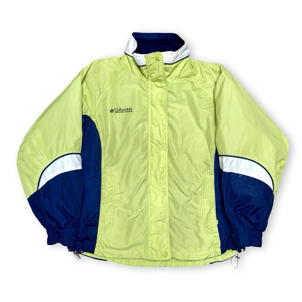 Columbia Bugaboo Jacket Women's Size Medium Green Blue Lined Zip Up